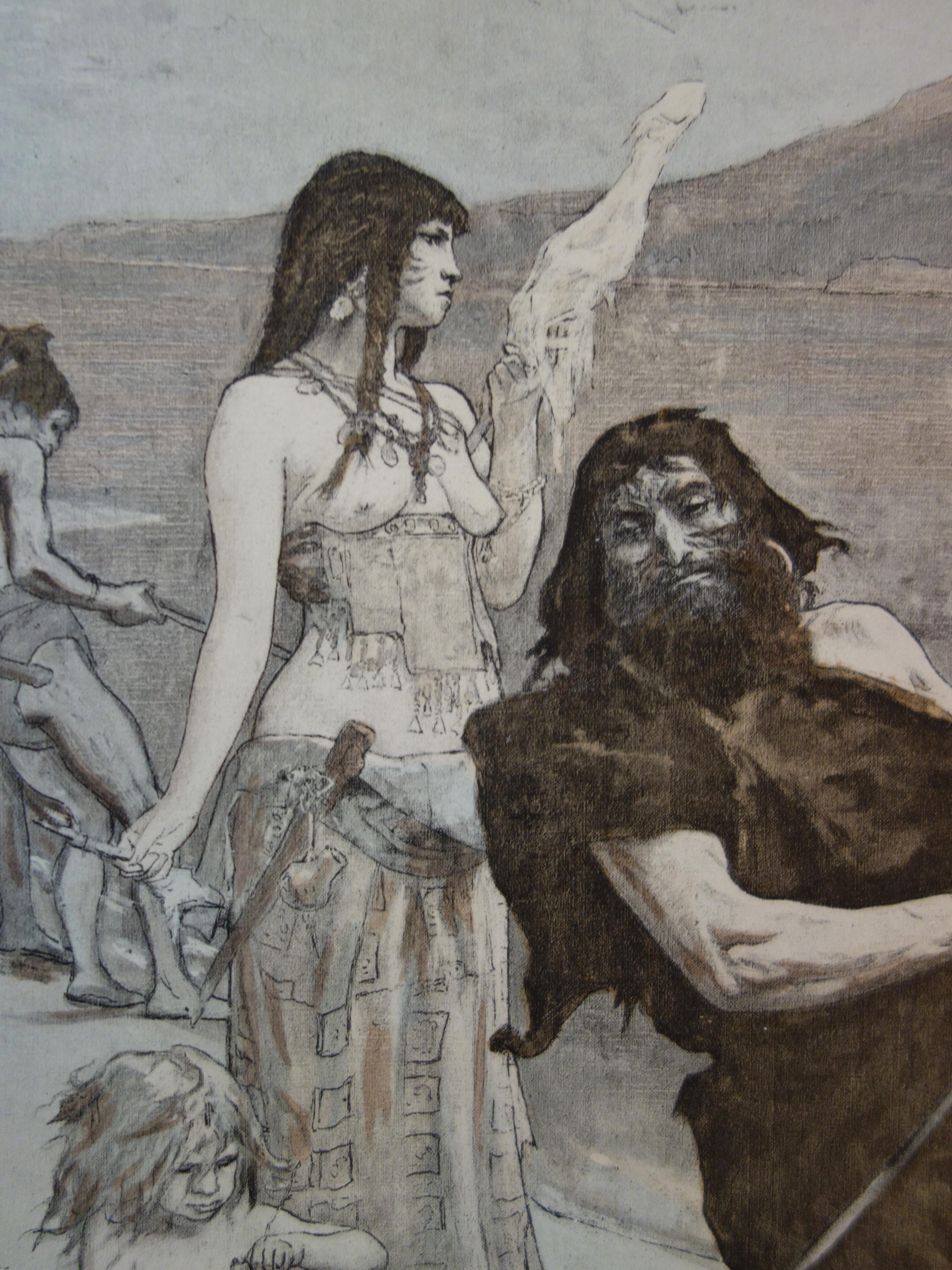Fernand CORMON
Trabajadores del mar, 1898

Litografía original (taller Champenois)
Firma impresa en la placa
Sobre vitela, 40 x 31 cm (c. 16 x 12 pulg.)

INFORMACIÓN: Litografía realizada para la carpeta 