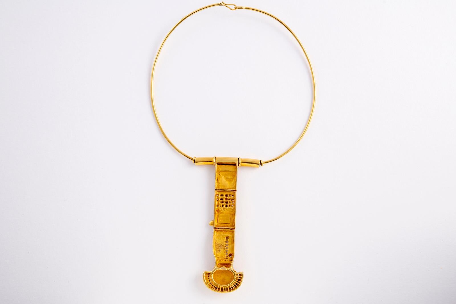 Fernand Demaret 18 Carat Gold Modernist Pendant, Art Jewel 1970, Belgium In Good Condition In Bruxelles, BE