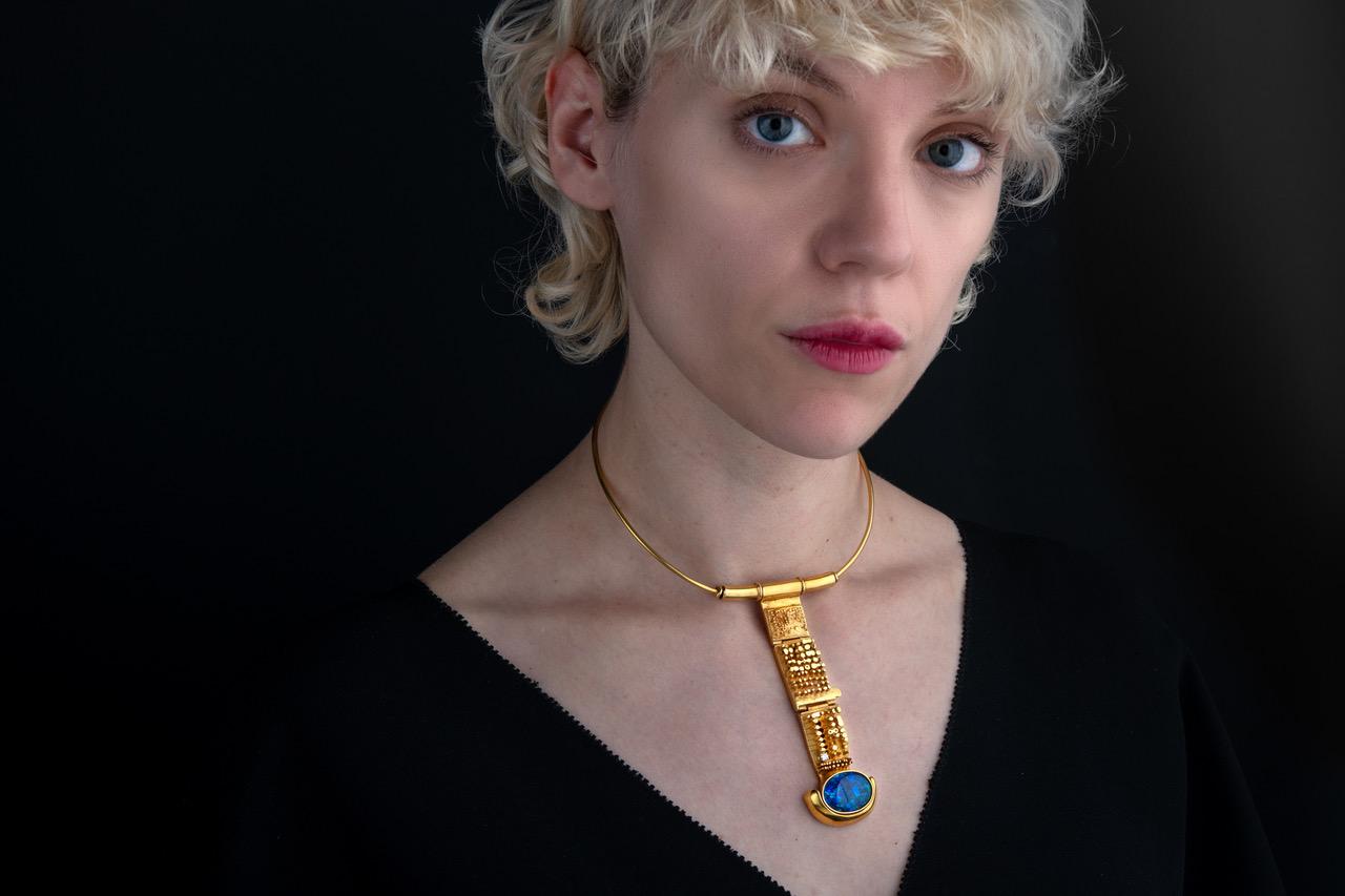 Fernand Demaret 18 Carat Gold Modernist Pendant, Art Jewel 1970, Belgium 1