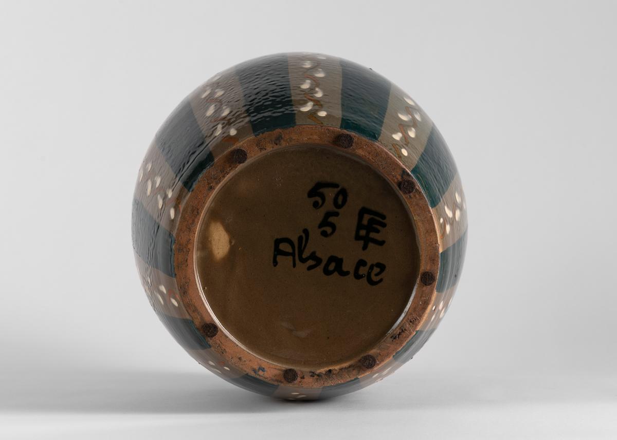 Francese Fernand Elchinger, Grande vaso in ceramica smaltata della metà del secolo scorso, Francia in vendita