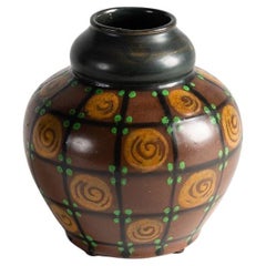 Fernand Elchinger, Piccolo vaso in ceramica smaltata della metà del secolo scorso, Francia