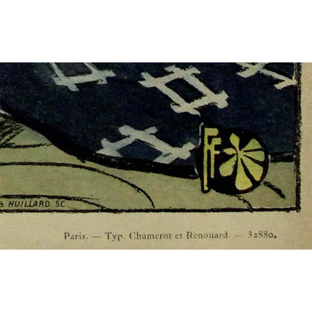 1895 original poster by Fernand Fau for the Salon des 100 14th Exhibition For Sale 3
