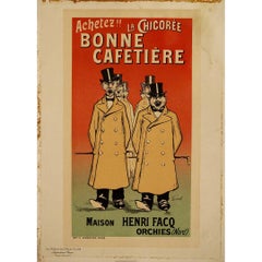Cartel litográfico de 1898 de Fernel Les maîtres de l'affiches Bonne cafetière