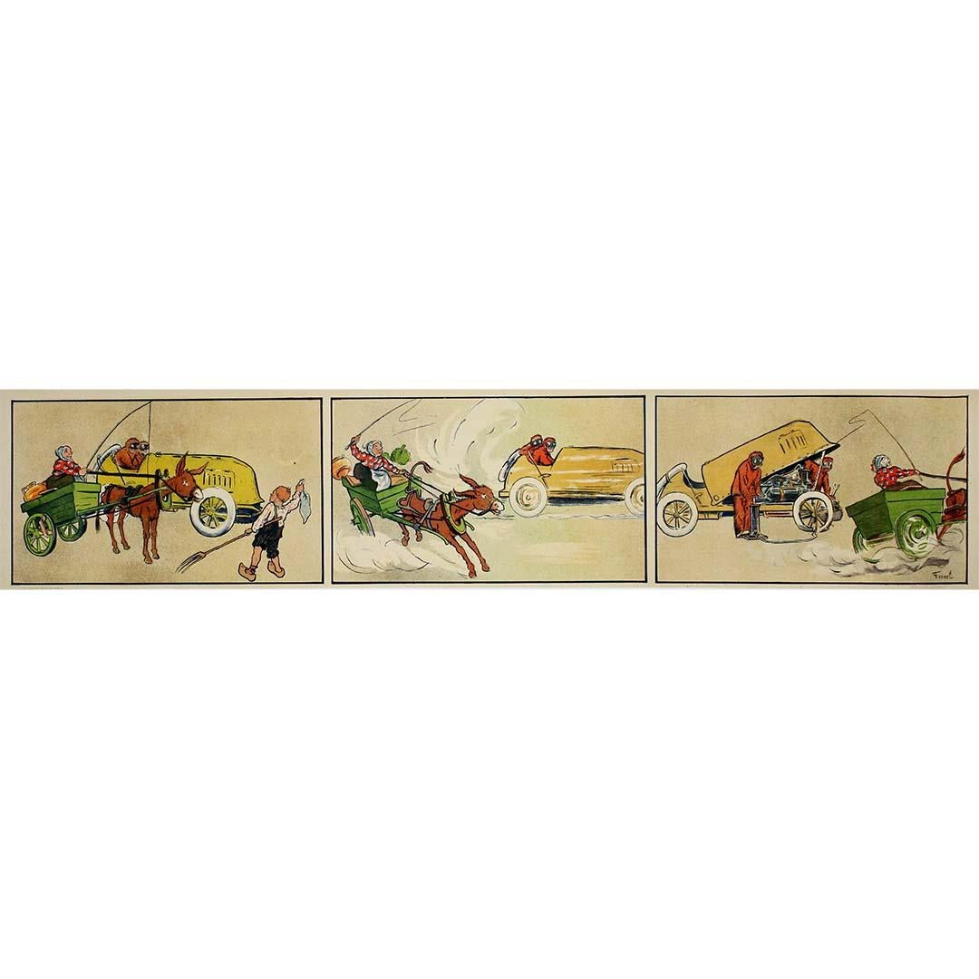 Original poster by Fernel titled La Course Triptyque - Print by Fernand Fernel