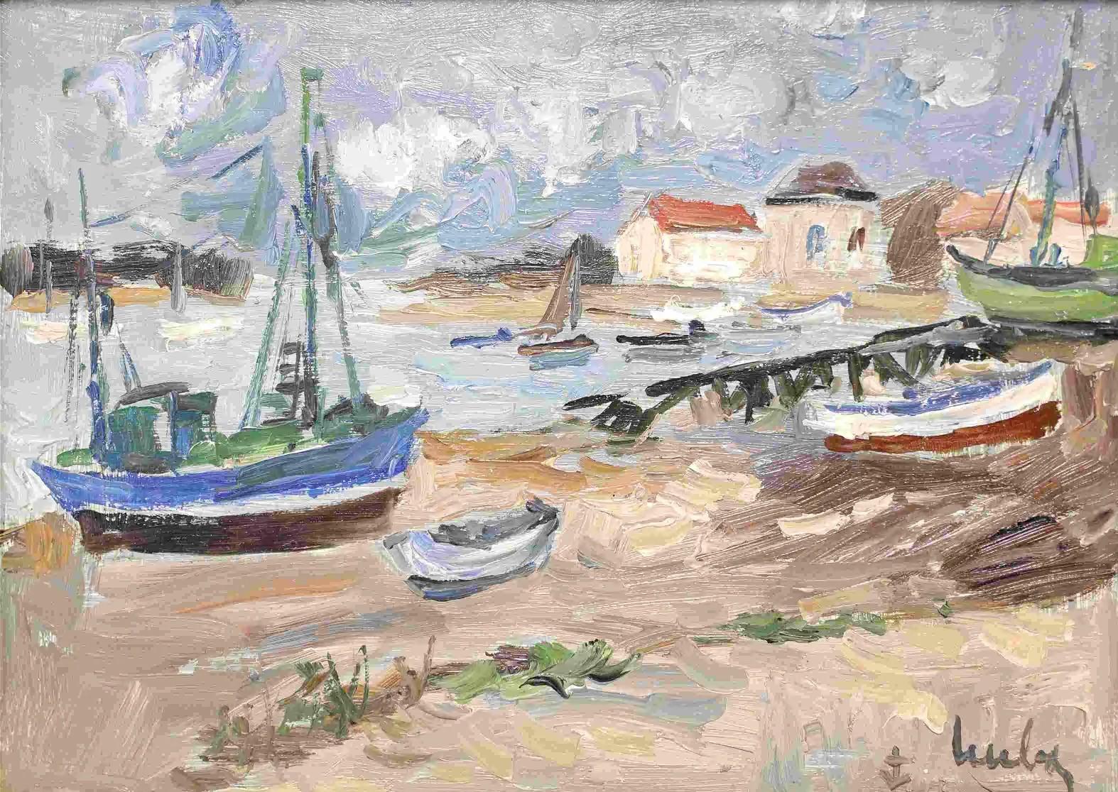Escena portuaria I - Painting de Fernand Herbo