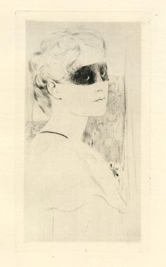 "Un masque" Original Kaltnadelradierung