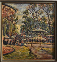 Antique Fernand Laval (1886-1966) Paris School Art Deco Period Oil Painting