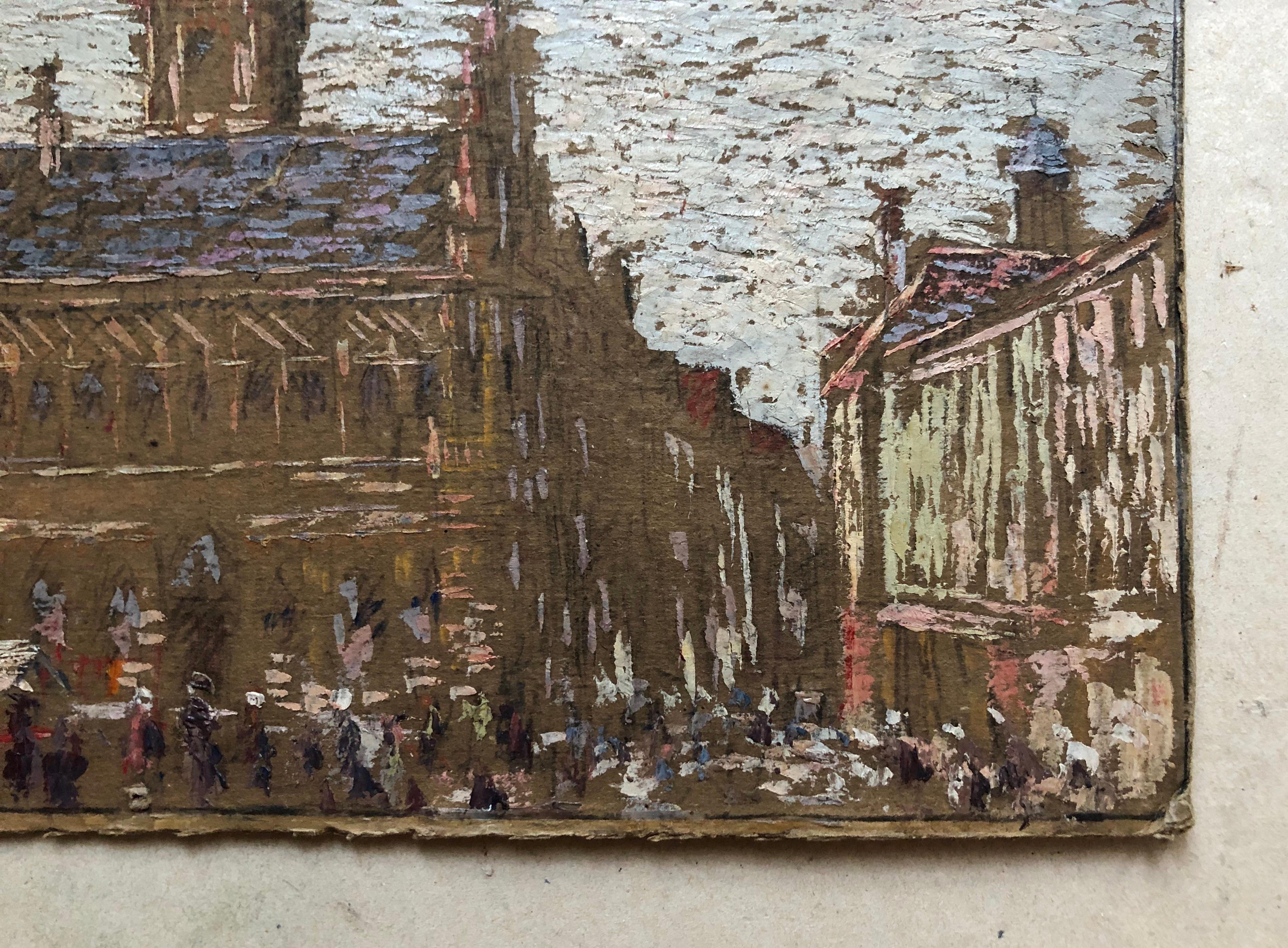 Midellburg, Holland, Oil On Cardboard 1