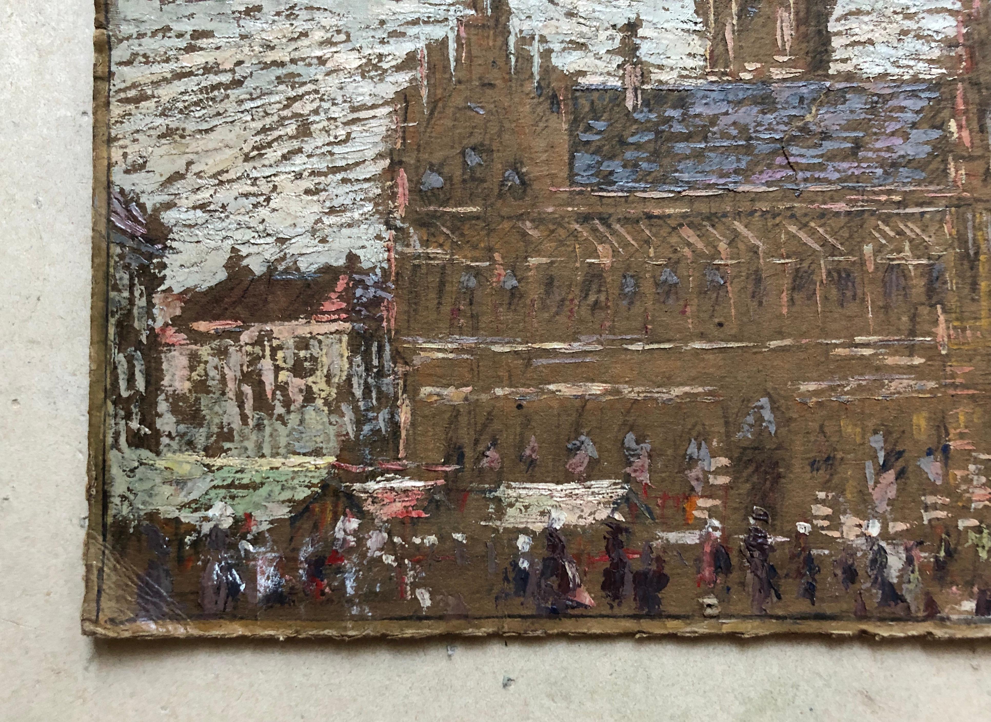 Midellburg, Holland, Oil On Cardboard 2