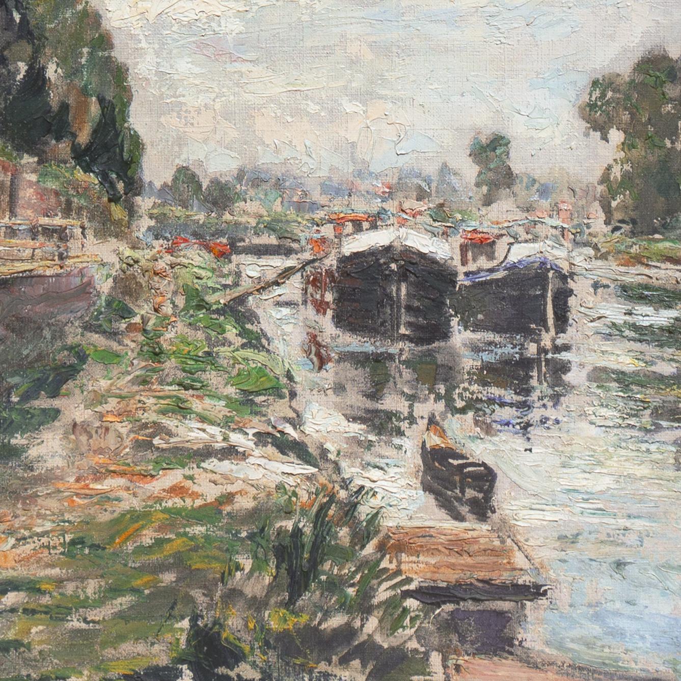'River Landscape', French Impressionist, Musée d'Art Moderne, Salon d'Automne For Sale 1