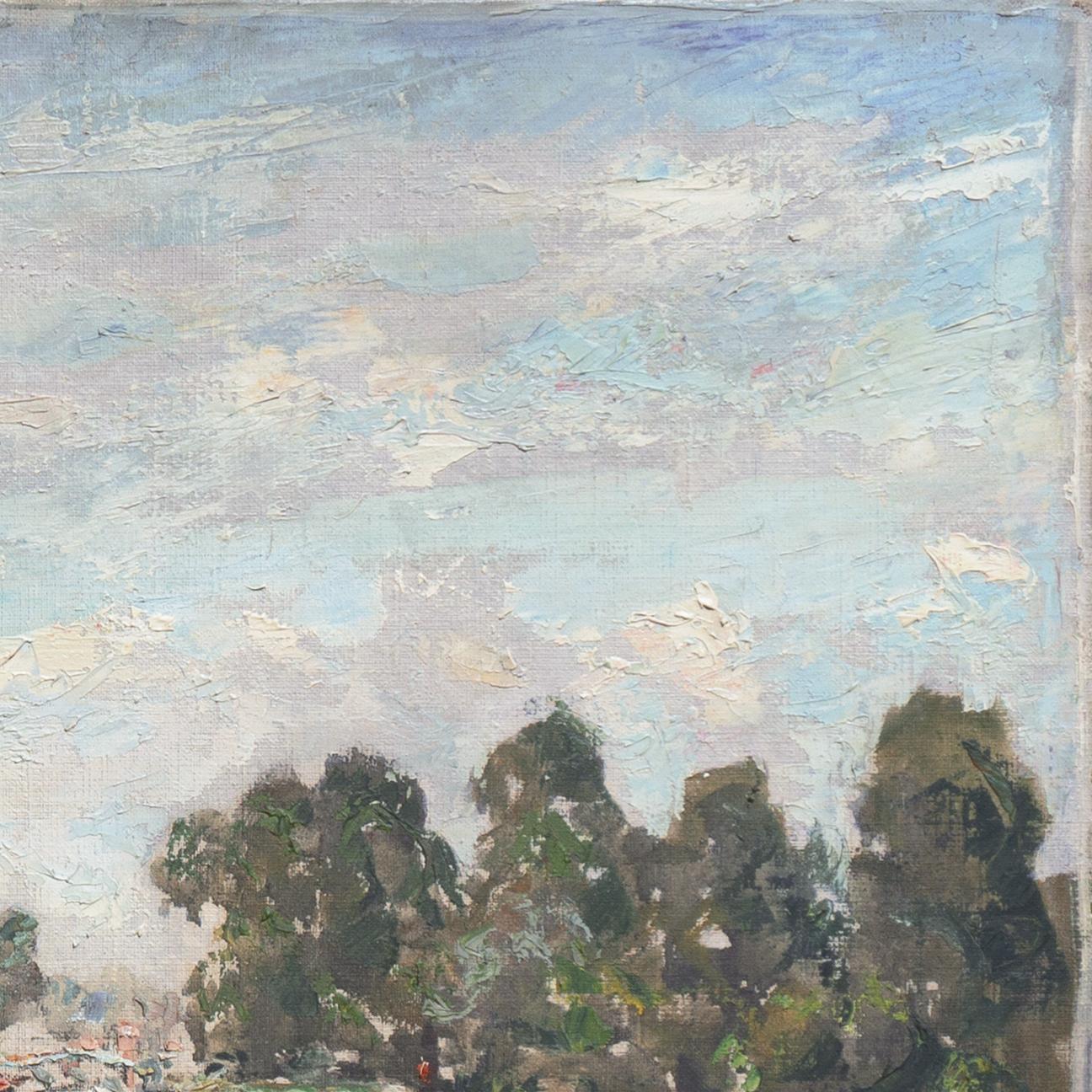 'River Landscape', French Impressionist, Musée d'Art Moderne, Salon d'Automne For Sale 3