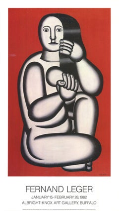 Nude On A Red Background By Fernand Leger
