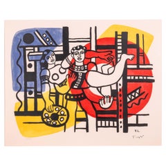 *Fernand Leger After Circus Couple Modern Lithograph on Paper 88/300 Framed