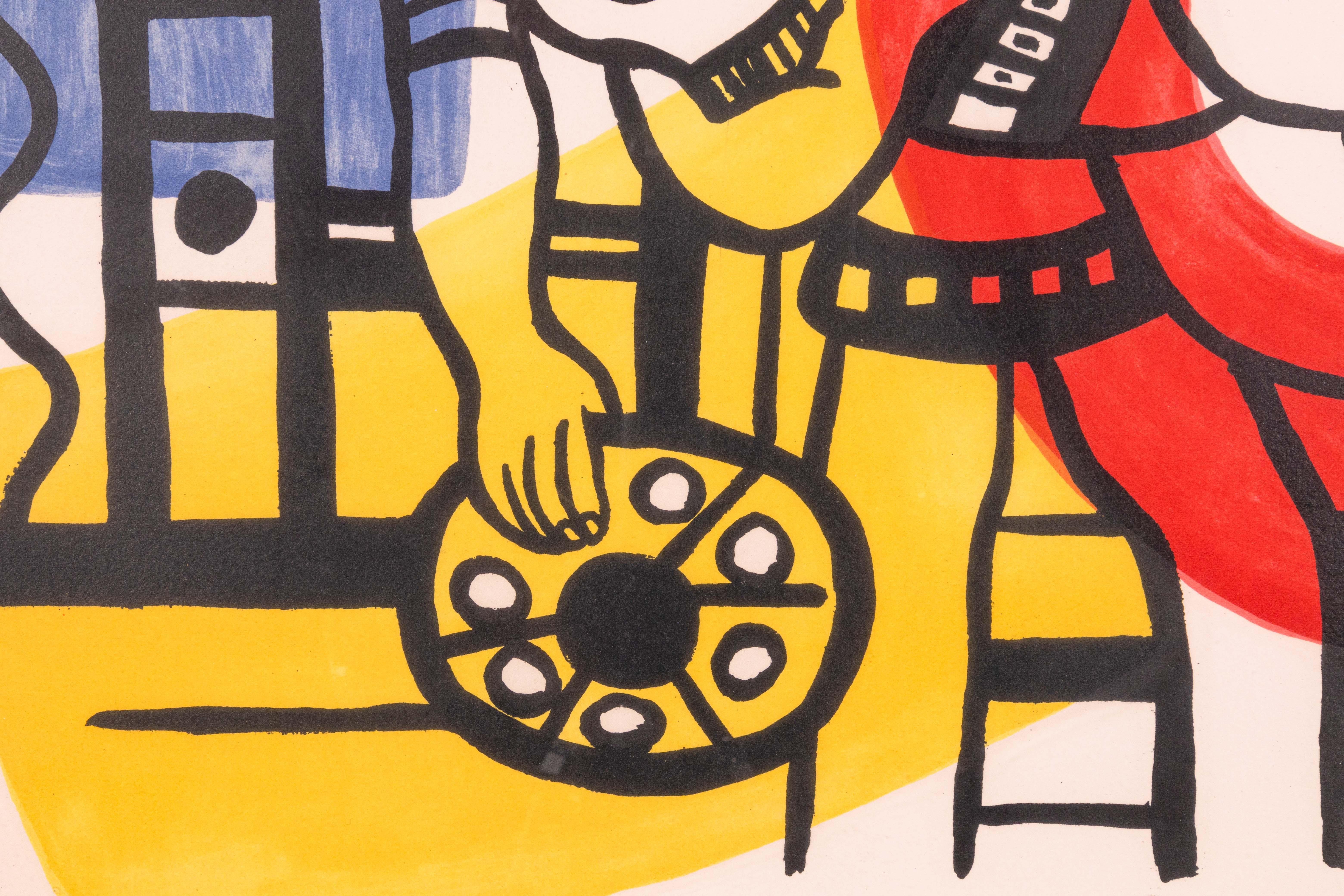 *Fernand Leger After Circus Couple Modern Lithograph on Paper 88/300 Framed 2