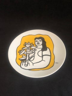 Fernand Léger, Circa 1970s Chauvigny Porcelain Ceramic Decorative Plate