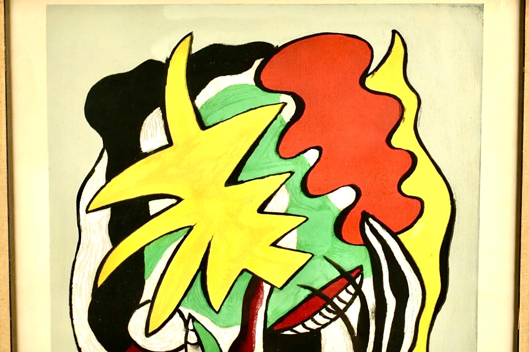 Fernand Lèger Komposition aux Dominos Lithographie (Moderne) im Angebot