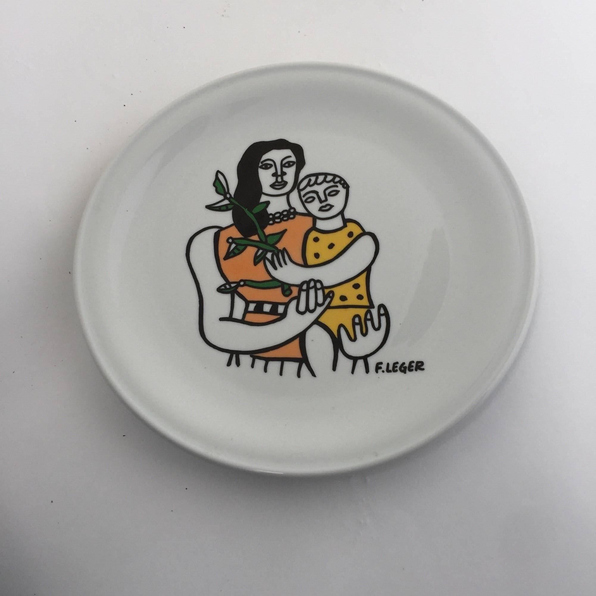 Mid-Century Modern Fernand Leger Decorative Ceramic Plate