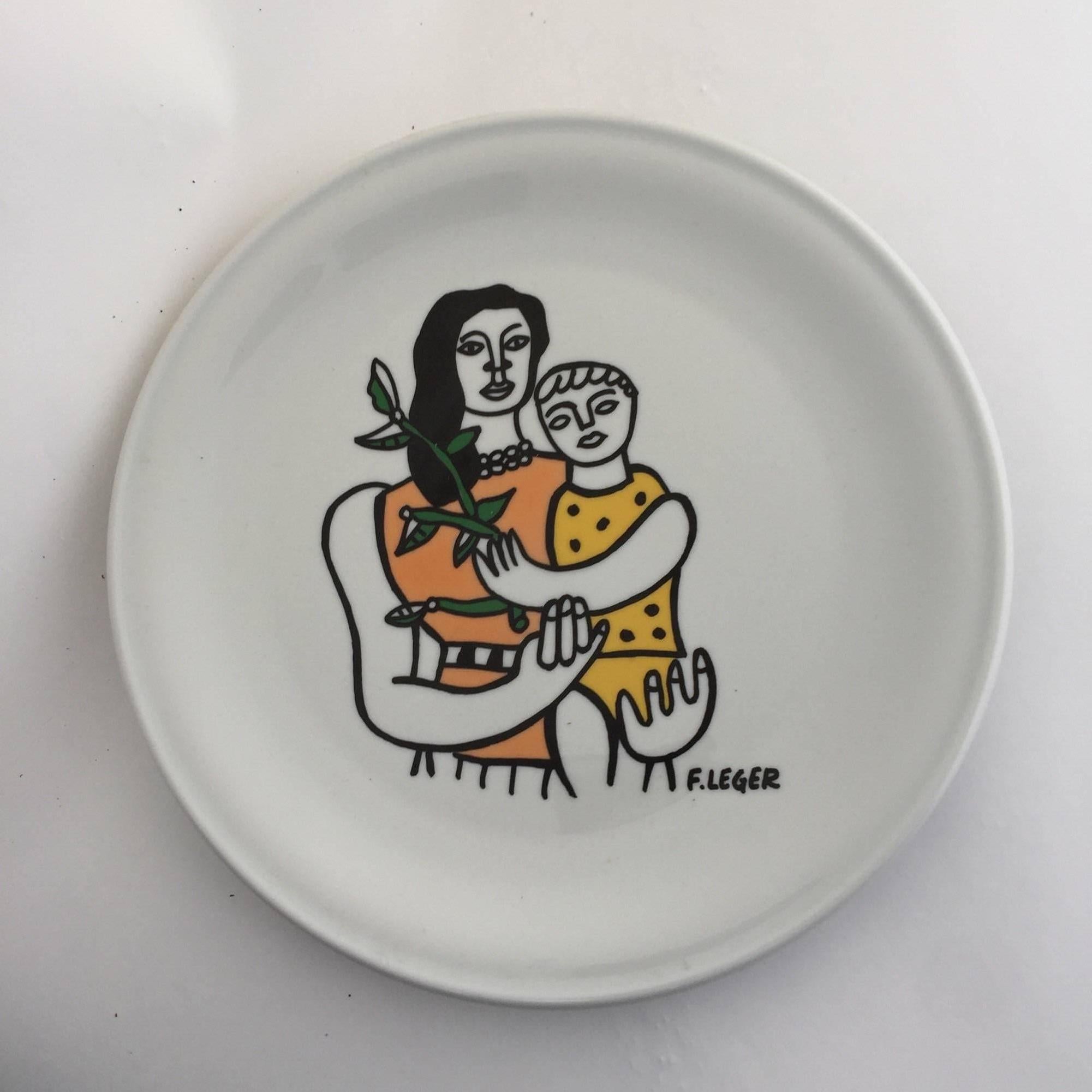 French Fernand Leger Decorative Ceramic Plate