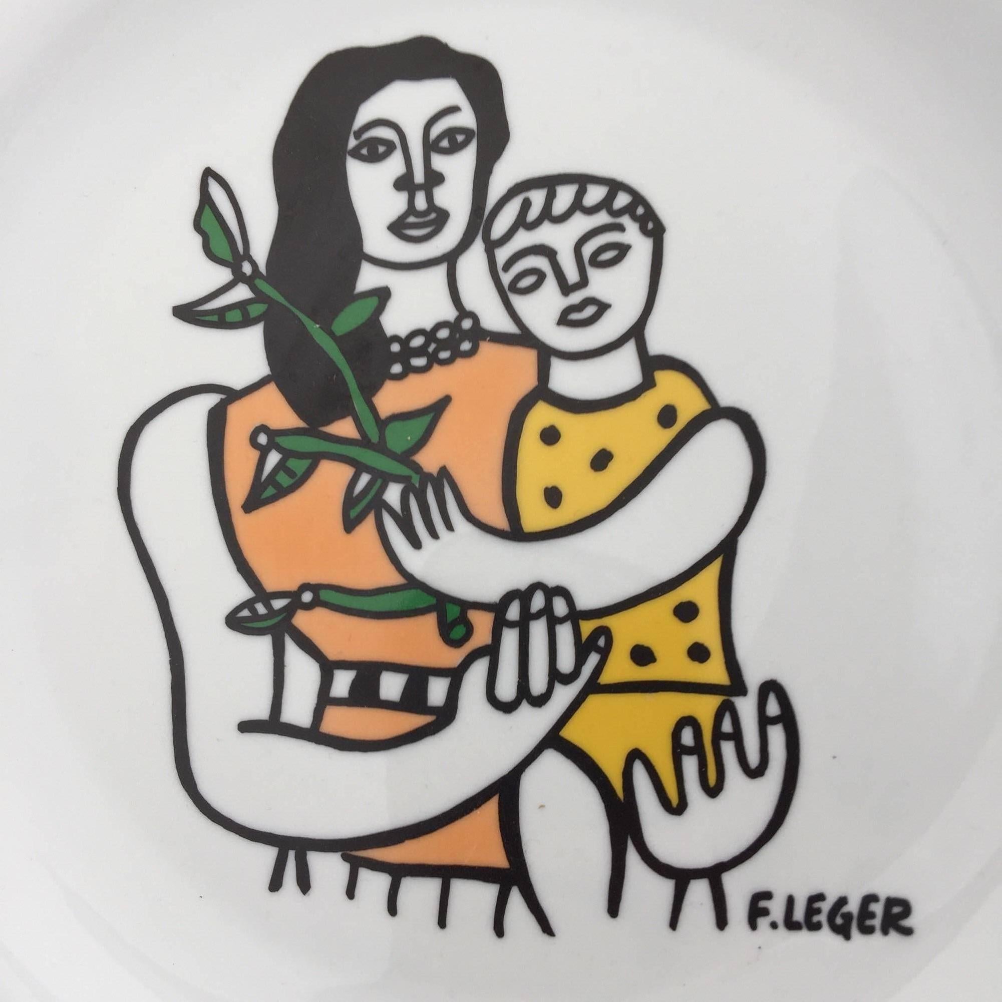 Fernand Leger Decorative Ceramic Plate In Excellent Condition In Brooklyn, NY