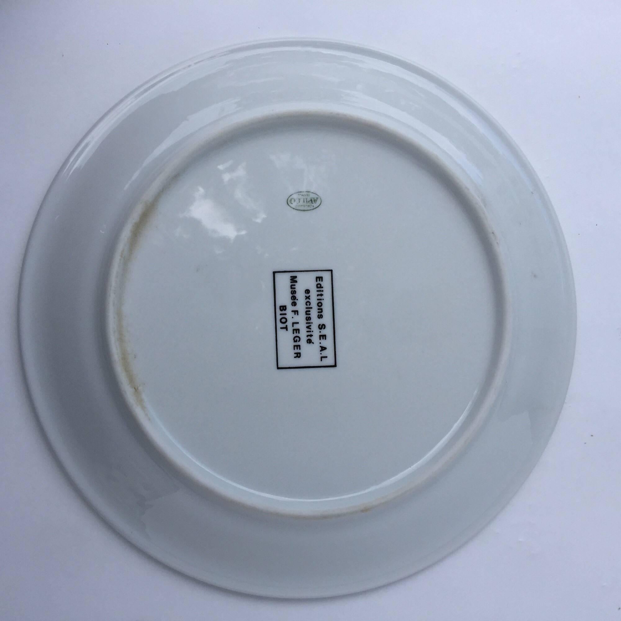 20th Century Fernand Leger Decorative Ceramic Plate