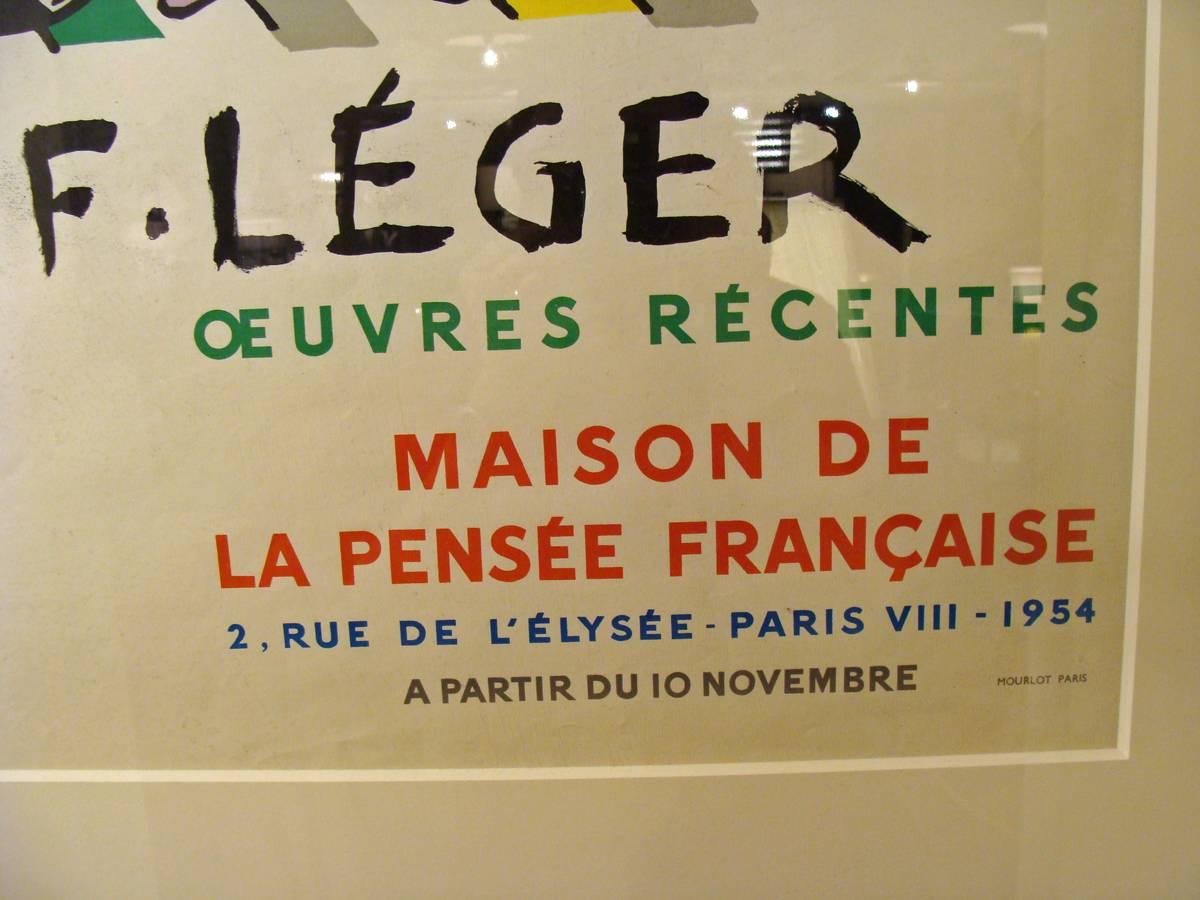 Wonderful image executed by Mourlot 1954 exhibition poster, screen-print. Museum/
archival framing. Small crease upper left corner. A few small edge wrinkles. No tears or holes. No noticeable staining.