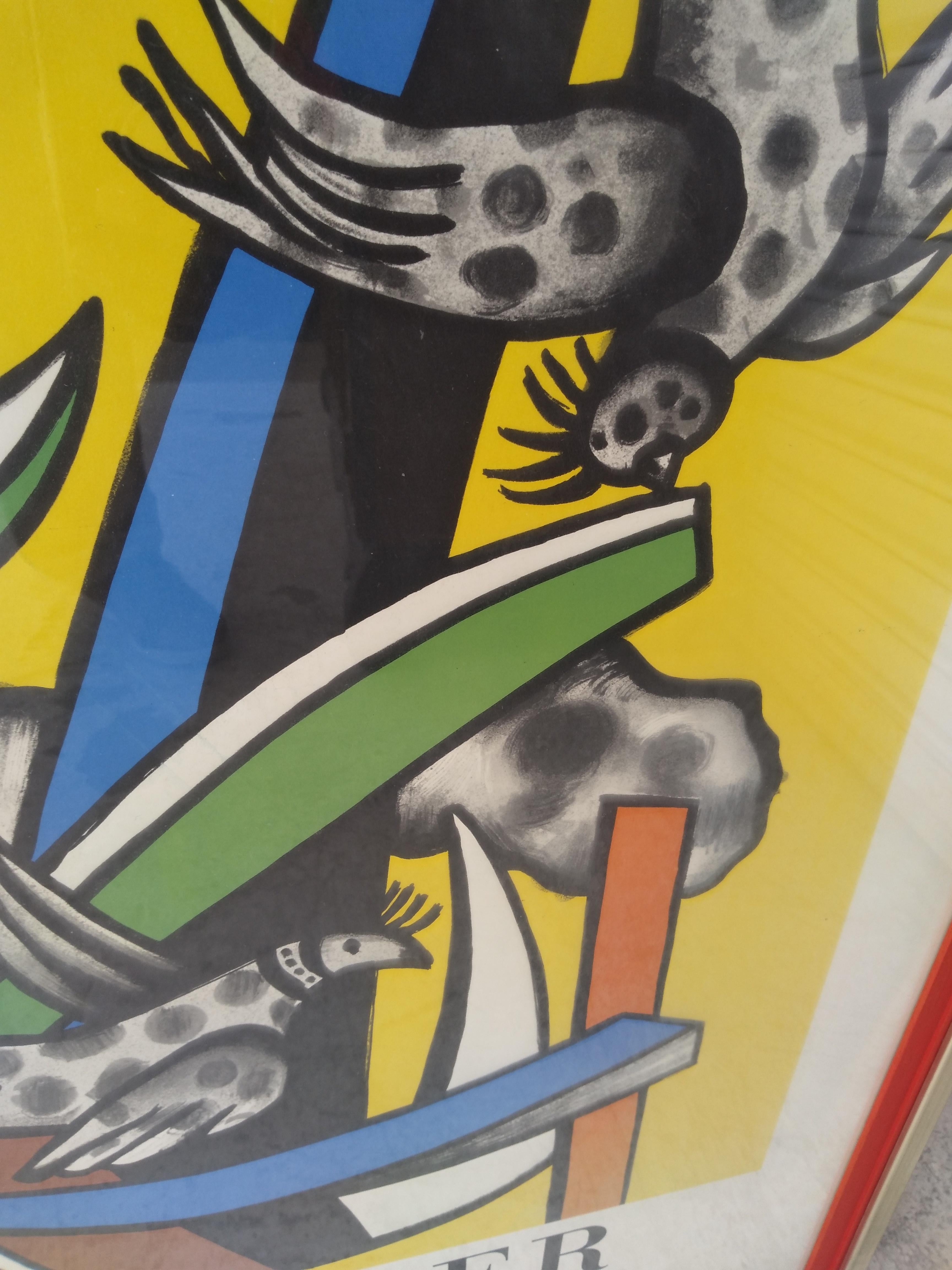Mid-Century Modern Fernand Leger Exhibition Poster For Sale