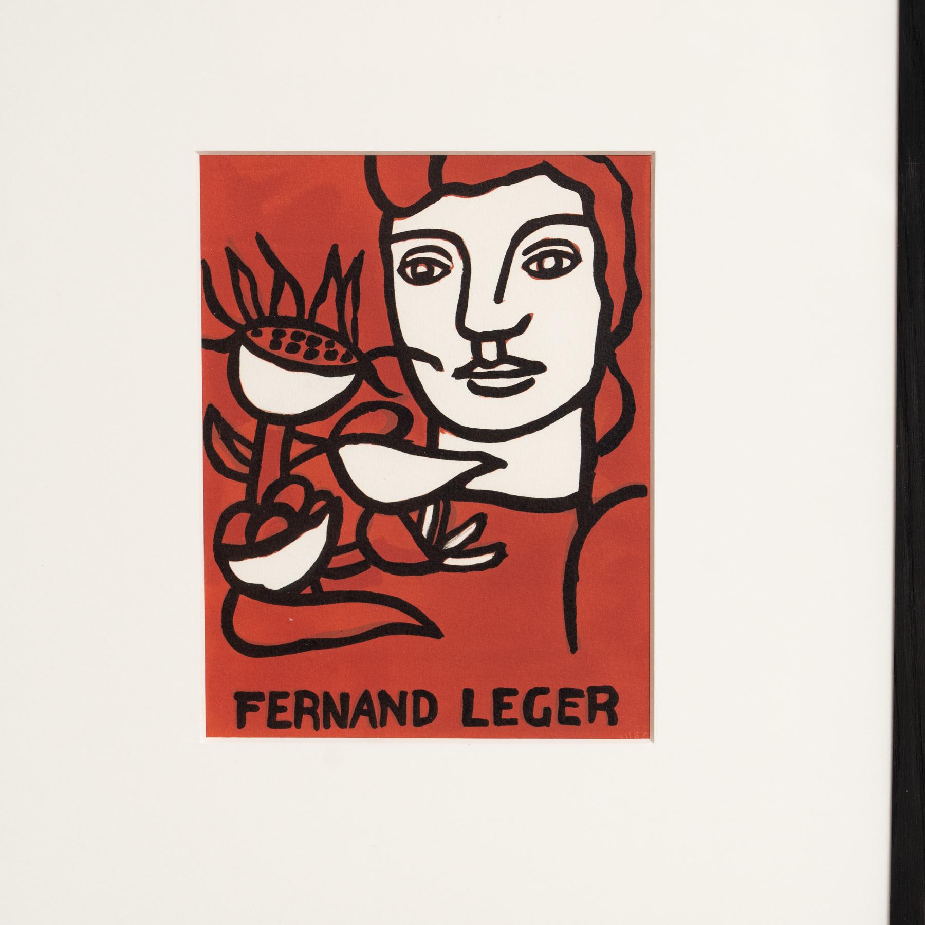 Fernand Léger Lithographie mit André Verdet Gedicht, um 1980 im Zustand „Gut“ im Angebot in Barcelona, Barcelona