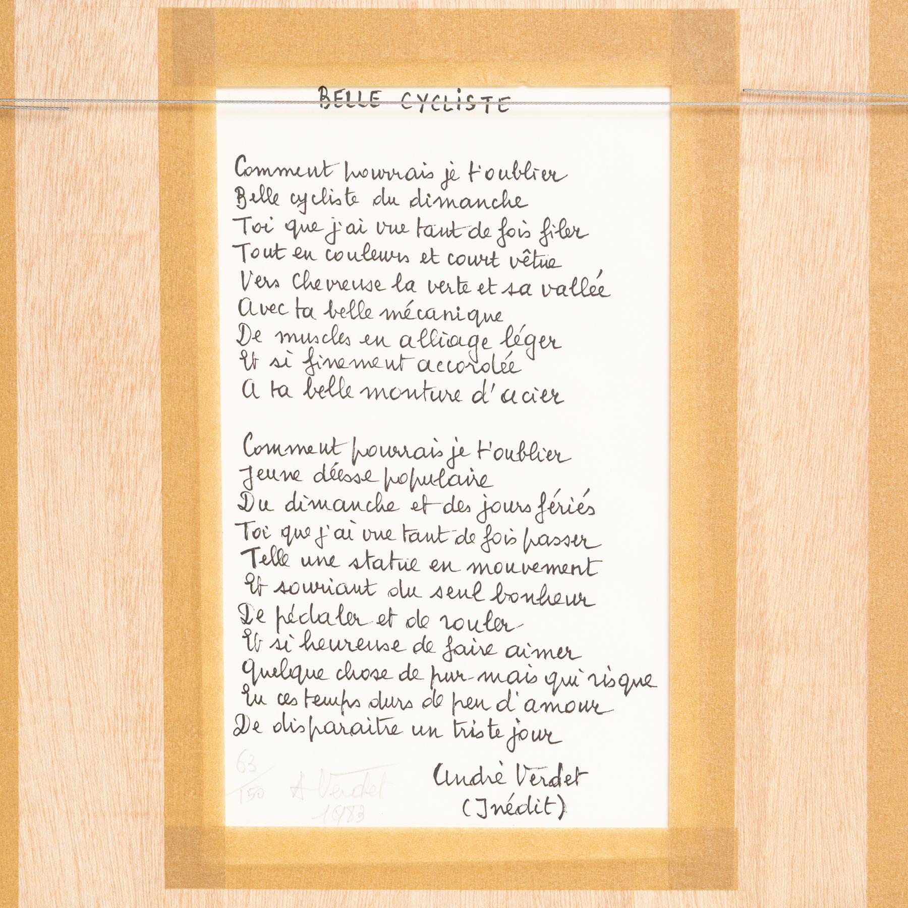Fernand Léger Lithographie mit André Verdet Gedicht, um 1980 im Angebot 3