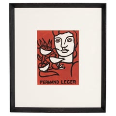 Lithographie de Fernand Léger avec le poème d'André Verdet, vers 1980