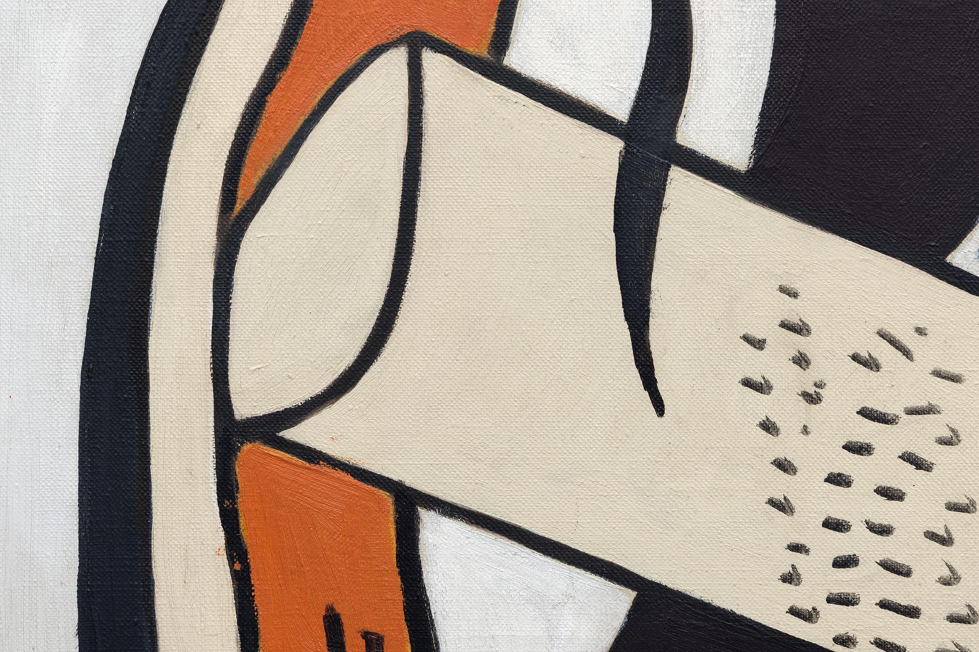 Composition orange et noir en vente 1