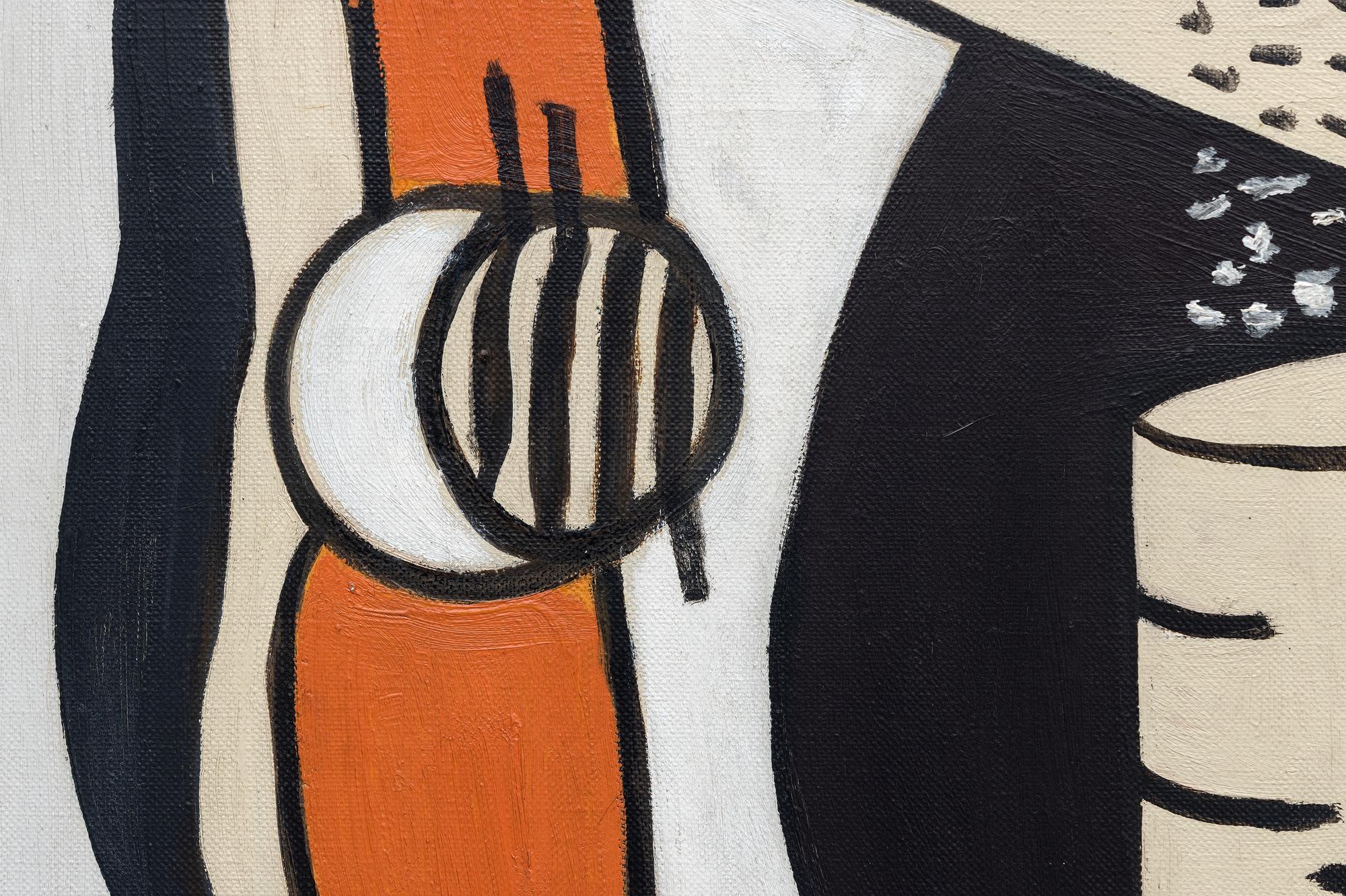Composition orange et noir en vente 3