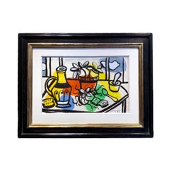Fernand Léger, "Nature morte au pot et à la carafe", Gouache sobre papel, 1951