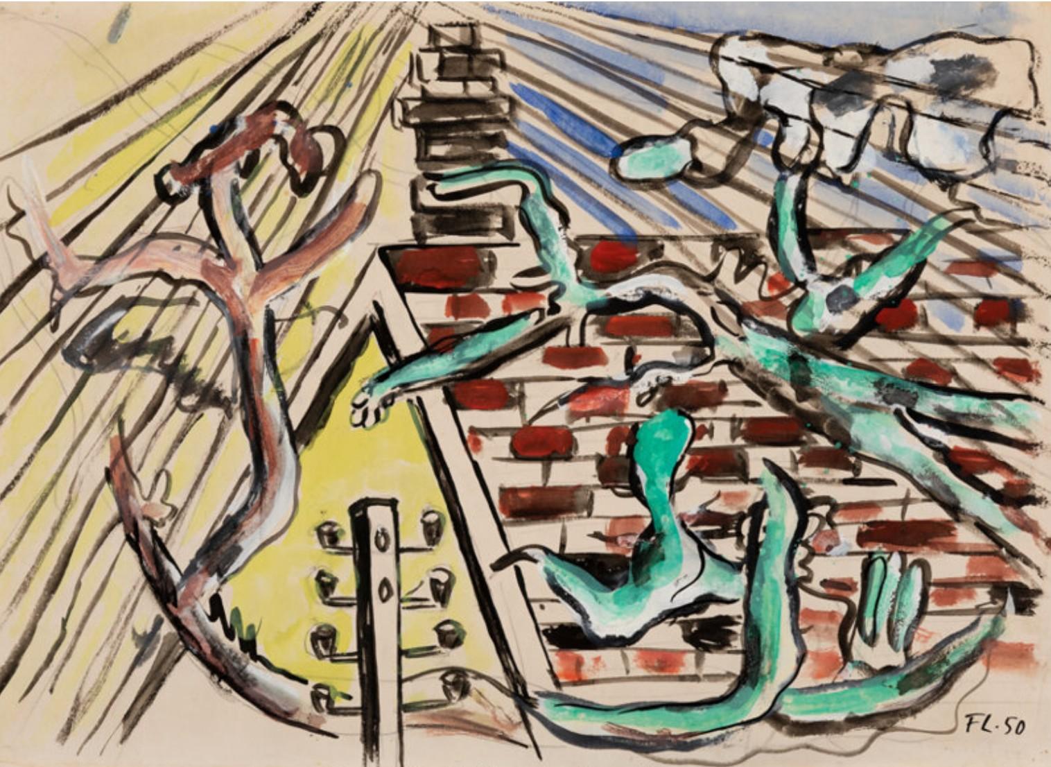 Fernand Léger Abstract Painting – Le Toit