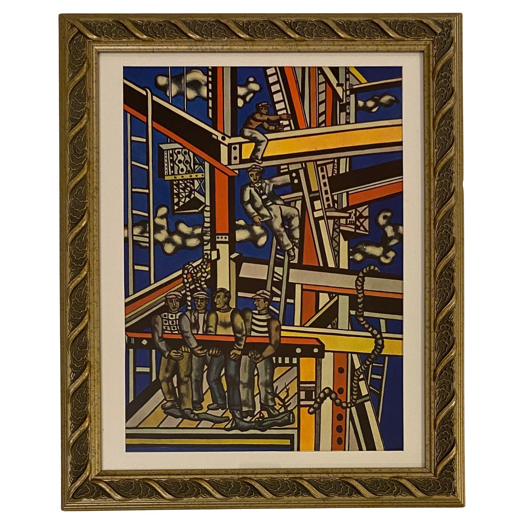 Gravure de Fernand Leger "Les Constructeurs"  en vente