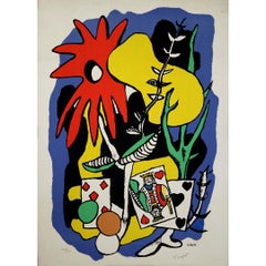 1949 original lithography King of Hearts by Fernand Léger