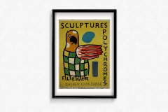 1953 poster for Sculptures Polychromes by Fernand Léger at Galerie Louis Carré