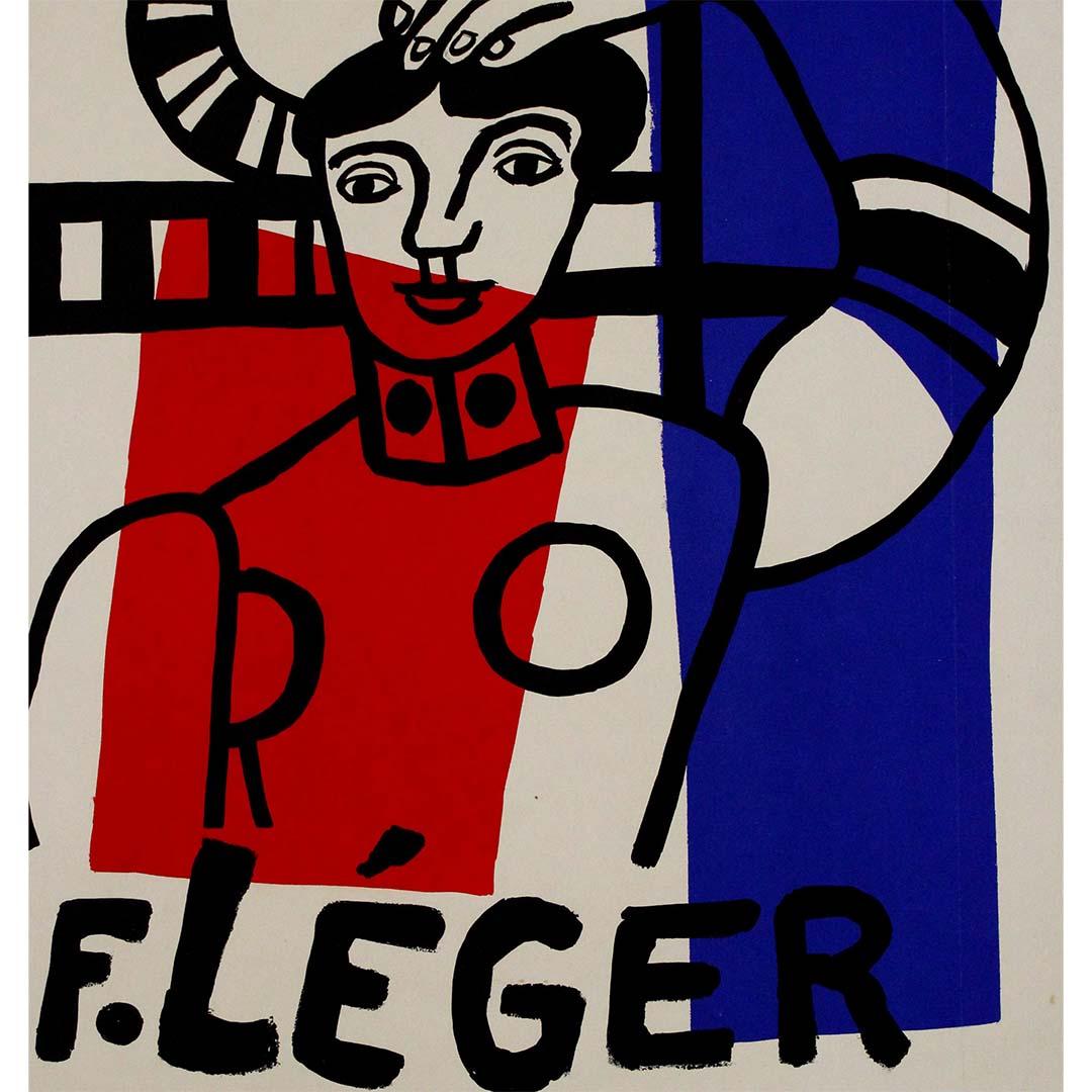 1955 original exhibition poster by Fernand Léger - in Leverkusen, Germany For Sale 2