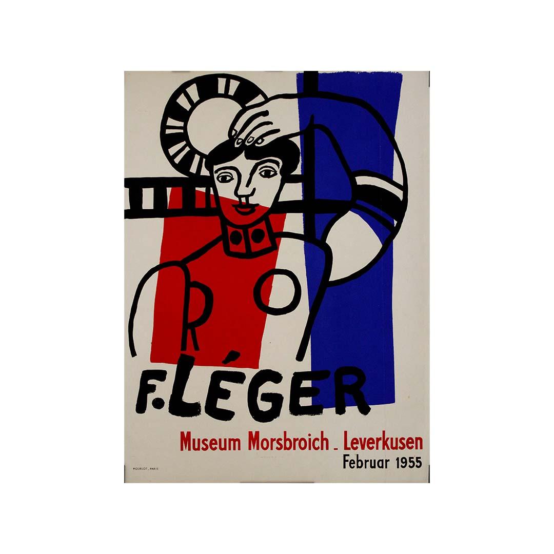 1955 original exhibition poster by Fernand Léger - in Leverkusen, Germany For Sale 3