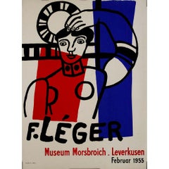 1955 original exhibition poster by Fernand Léger - in Leverkusen, Germany