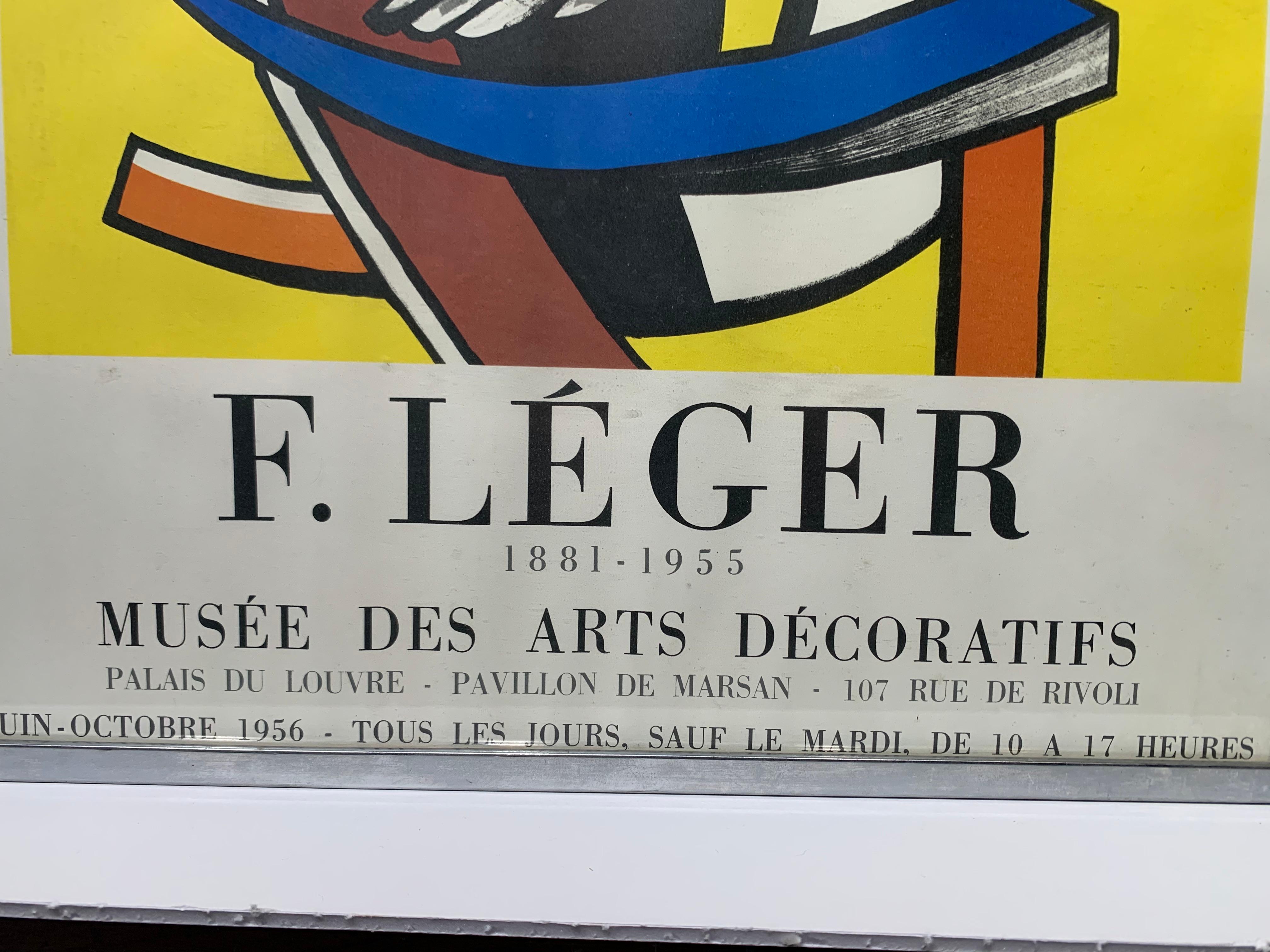 1956 Fernand Leger Mourlot Ausstellungsplakat (Kubismus), Print, von Fernand Léger