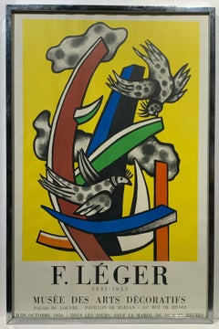 Retro 1956 Fernand Leger Mourlot Exhibition Poster