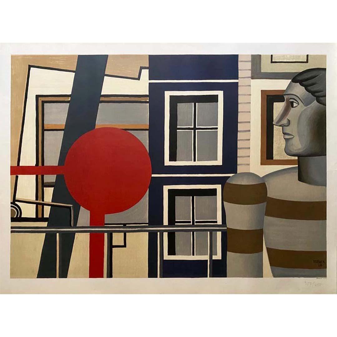 This 1956 lithograph numbered 307/450 by Fernand Léger for the Musée des Arts Décoratifs, taken from a work dating from 1924 and printed by Mourlot, is a remarkable example of art combining past and present. Fernand Léger, one of the great masters
