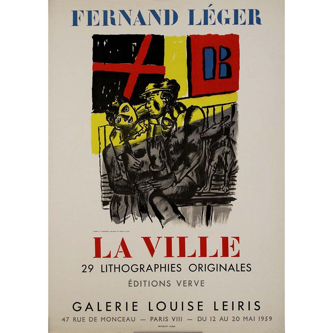 In May 1959, the Galerie Louise Leiris in Paris hosted an extraordinary exhibition showcasing Fernand Léger's La Ville: 29 Lithographies Originales (The City: 29 Original Lithographs). This exhibition, presented in collaboration with Éditions Verve,