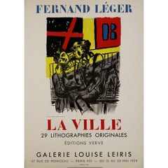 1959 original poster by Fernand Léger at the Galerie Louise Leiris in Paris