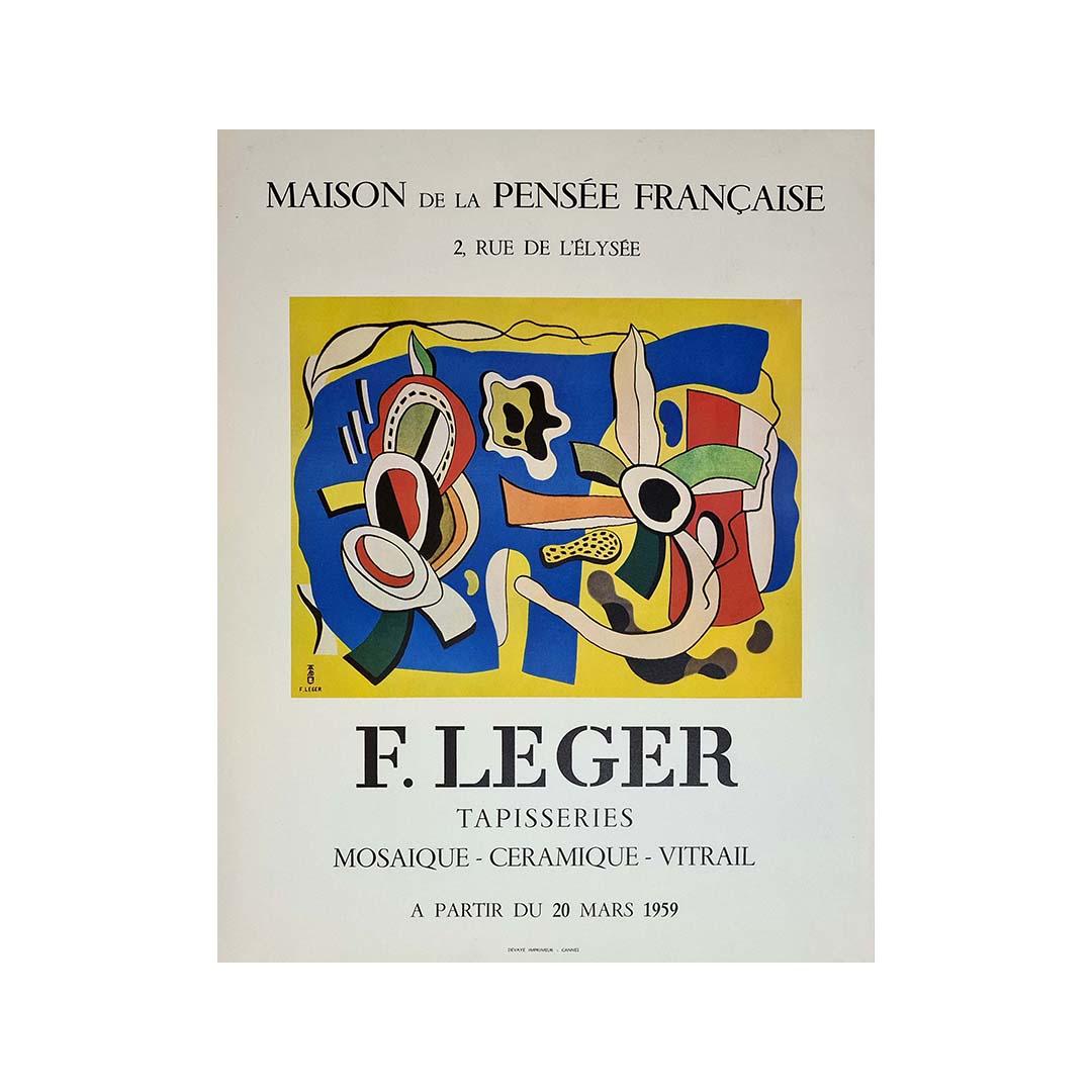 1959 Original poster by Fernand Léger - Maison de la pensée française For Sale 2