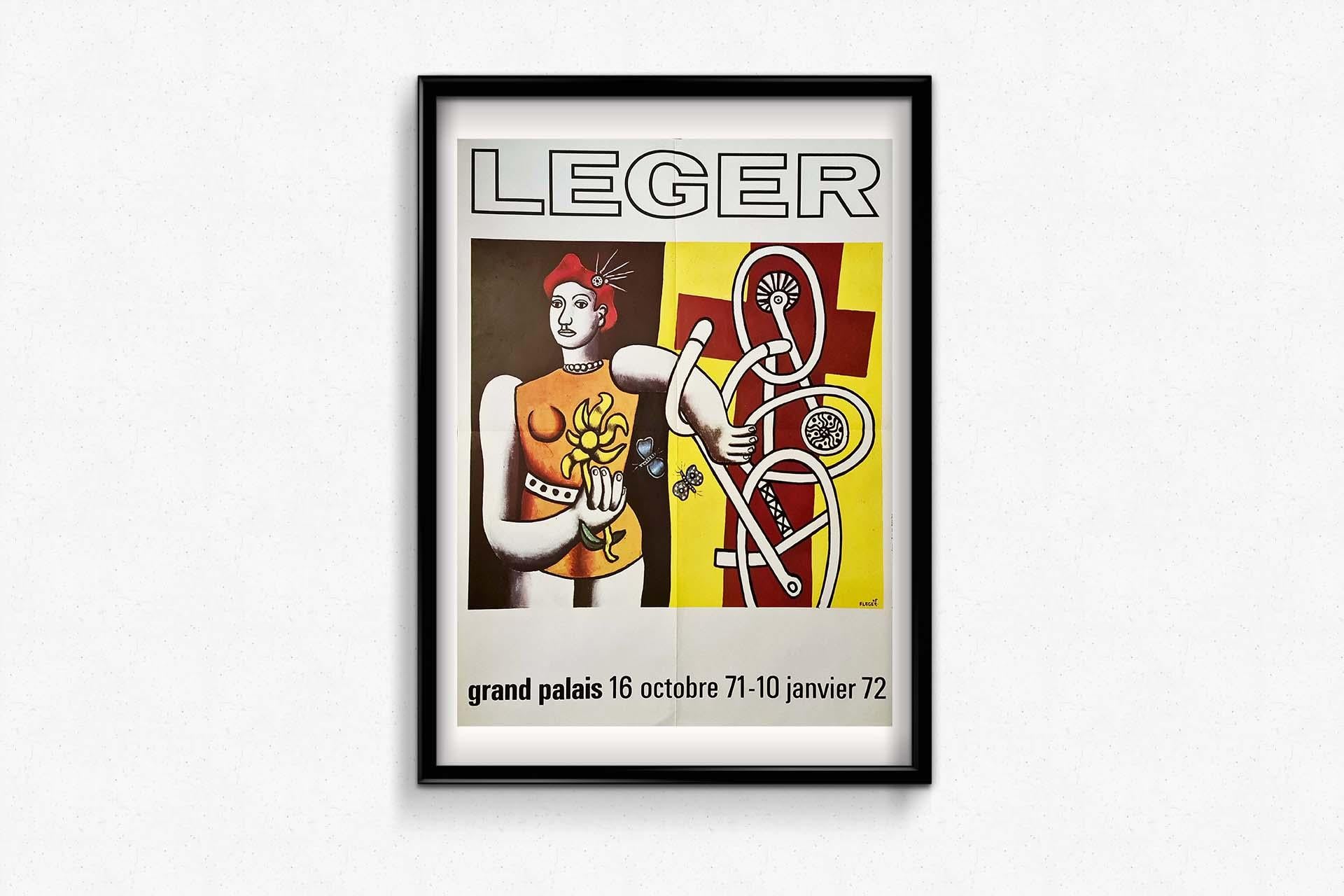 1971 Original poster promoting an exhibition of Fernand Léger For Sale 3