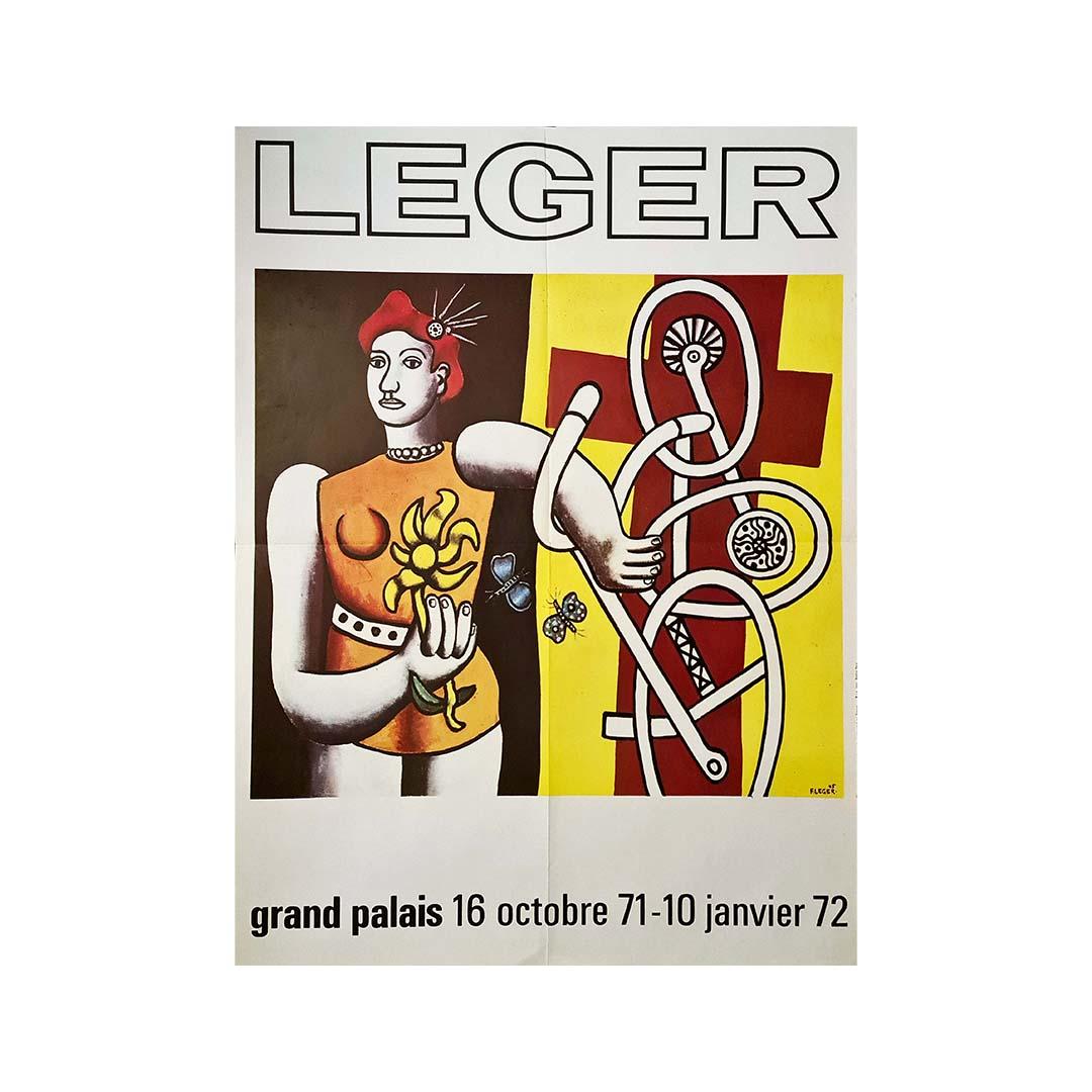 1971 Affiche originale pour la promotion d'une exposition de Fernand Léger