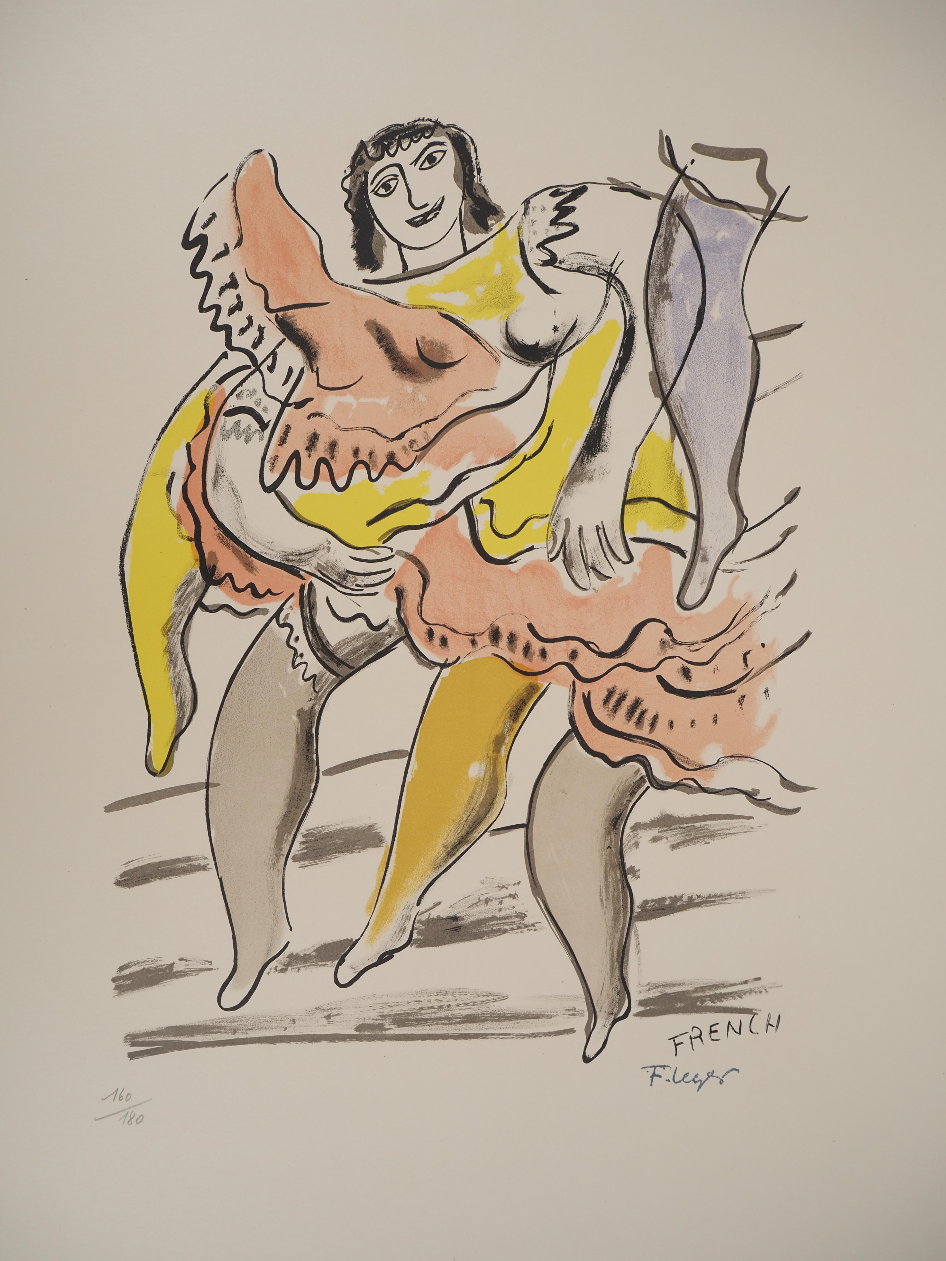 Cabaret in Paris : The french Cancan - Original lithograph, SIGNED, 1959 - Modern Print by Fernand Léger