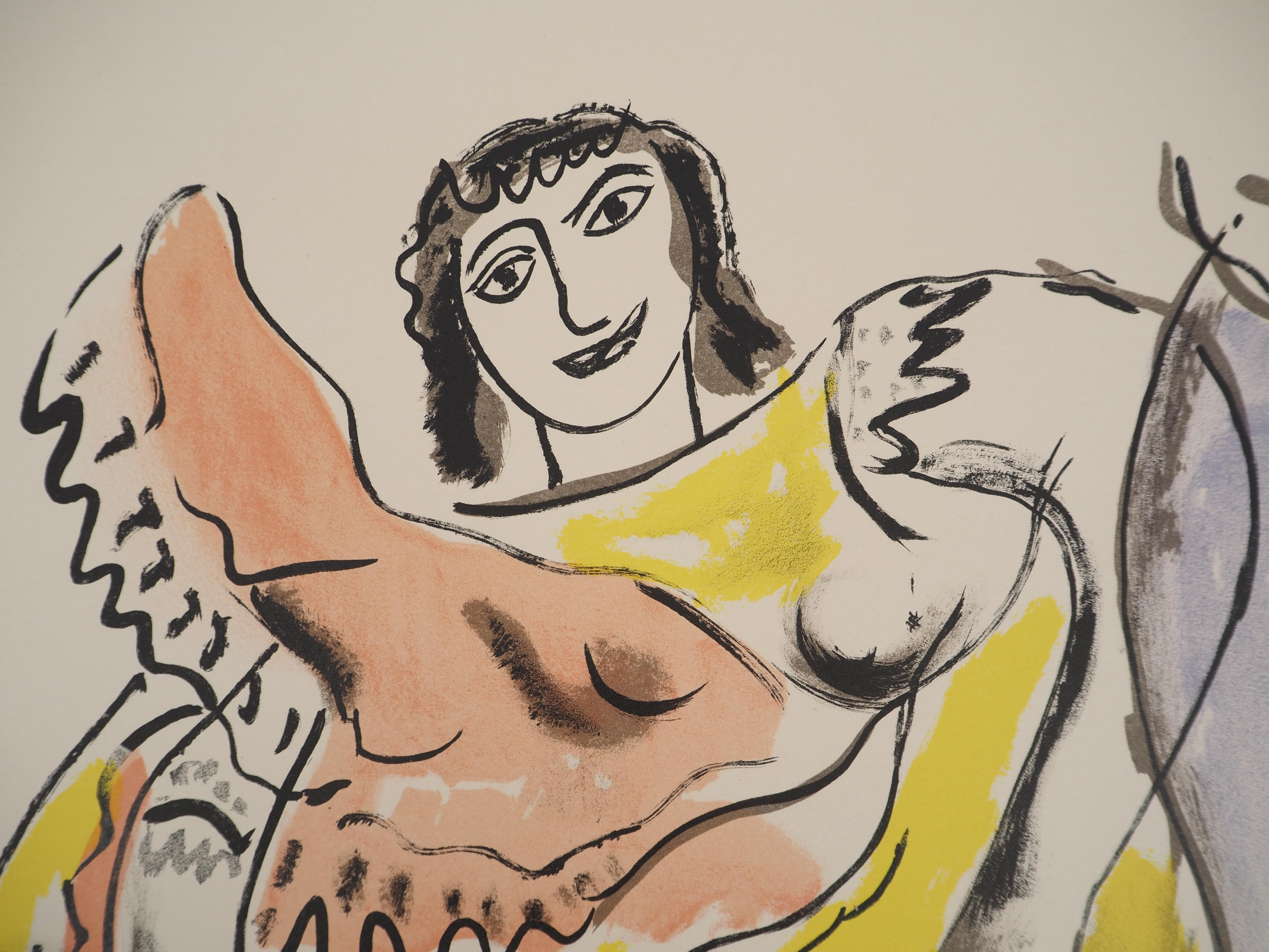 Fernand Léger
Cabaret à Paris : Le French Cancan, 1959

Lithographie originale (Atelier Mourlot)
Signé avec le cachet de l'artiste
Limité à 180 exemplaires (ici numérotés 160)
Sur vélin d'Arches  66 x 50.5 cm (c. 25.9 x 19.6 in)

REFERENCES :
-