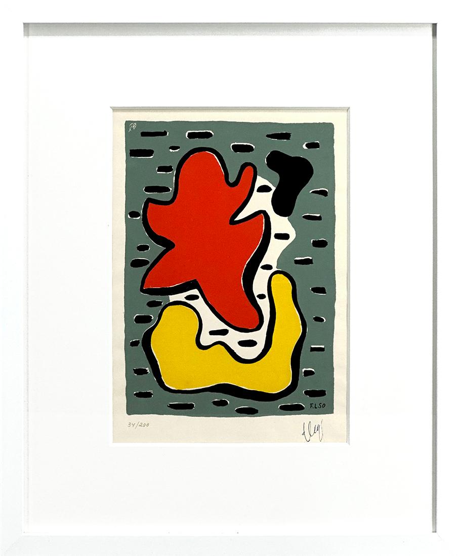 Composition avec formes jaune et rouge (Composition with yellow and red shapes) - Print by Fernand Léger